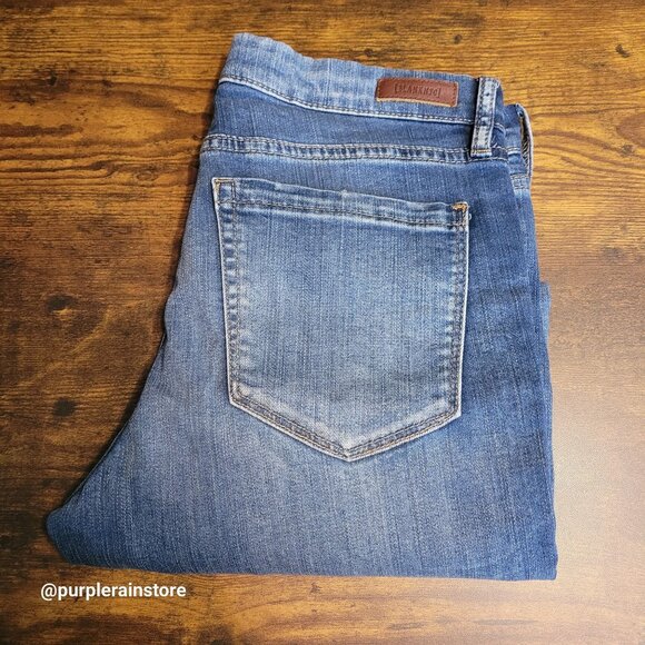 Blanknyc intro Jeans 29 Mid Rise Skinny Tummy Control Raw Step Hem Medium Light - Picture 3 of 14